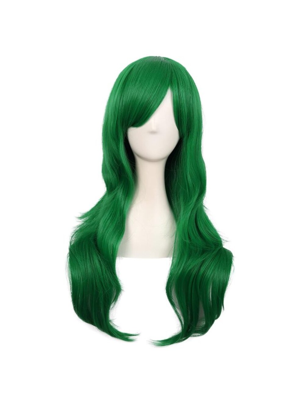 Women's Grass Green 28" 70cm Long Curly Ends Costume Cosplay Modern Hair Wig
